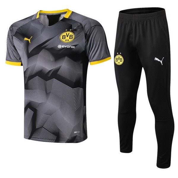 Trainingsshirt Borussia Dortmund Komplett Set 2018-19 Grau Schwarz Fussballtrikots Günstig